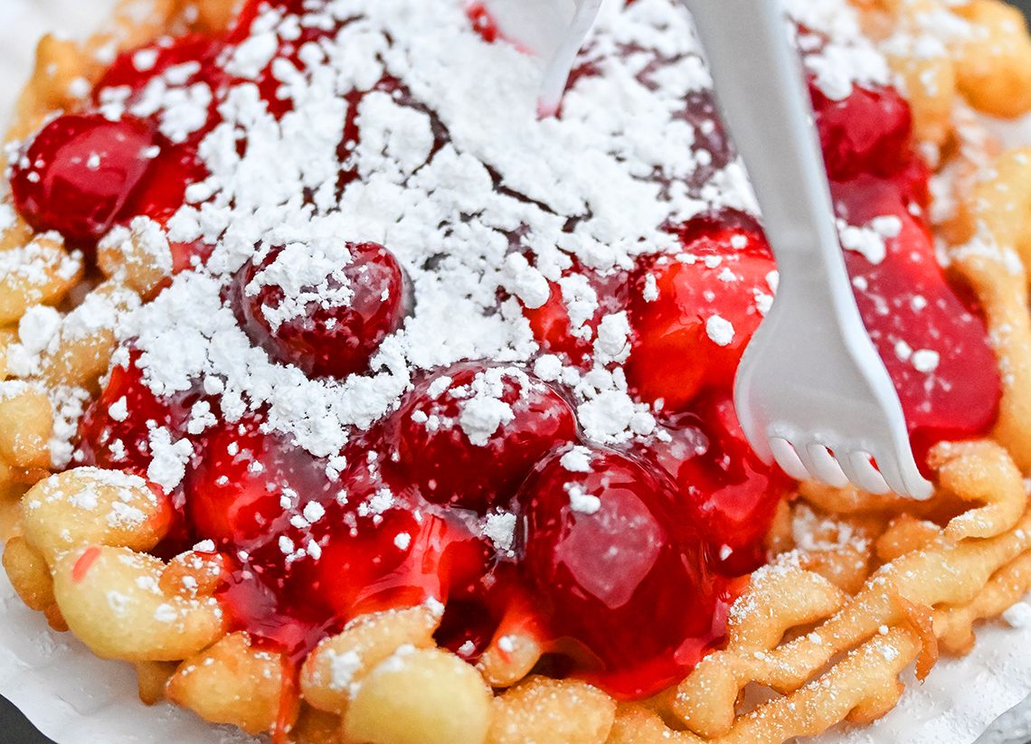 Strawberry Funnel Cake